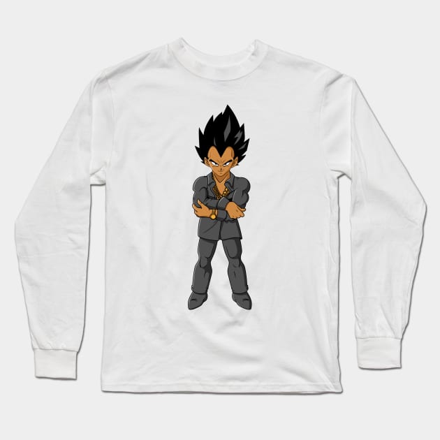 vegeta dragonballz hype Long Sleeve T-Shirt by unlesssla